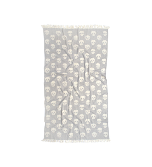 Полотенце Lotus Home Pestemal - Skull 90*160 grey серый
