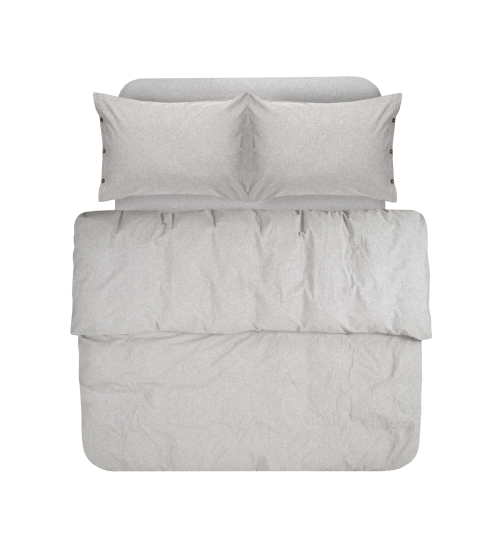 Постільна білизна Lotus Home Washed cotton - Solid light antracite сімейний
