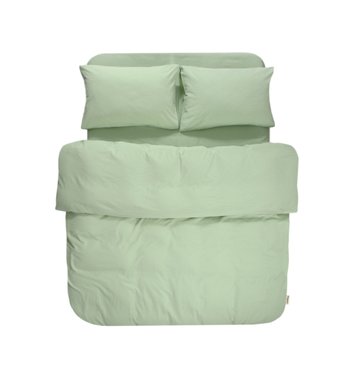 Постельное белье Lotus Home Washed cotton - Kansas светло-зеленый евро