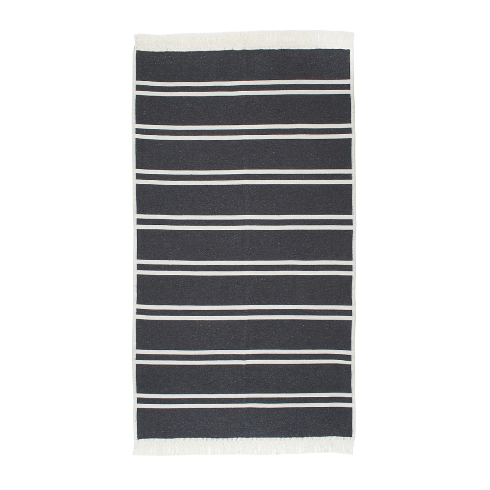 Килим Lotus Home - Infinity Stripe антрацит двосторонній 80*150
