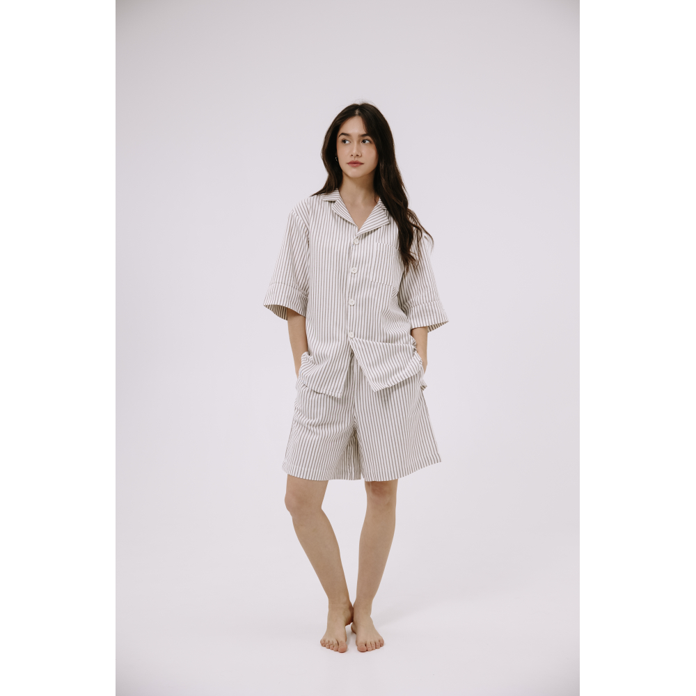 Піжама unisex Lotus Home - City Shorts коричневий M