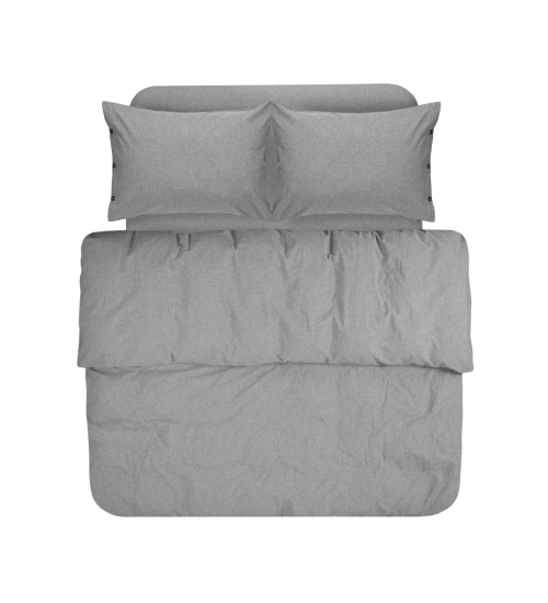 Постільна білизна Lotus Home Washed cotton - Solid antracite сімейний