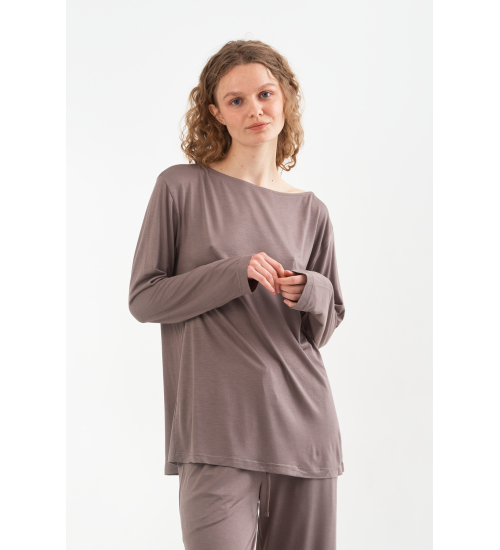 Домашняя одежда футболка long sleeve Penelope - Baily vizon темно-бежевый M
