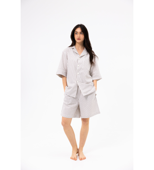 Піжама unisex Lotus Home - City Shorts коричневий L