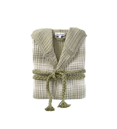 Халат Lotus Home - Lilya muslin olive L/XL