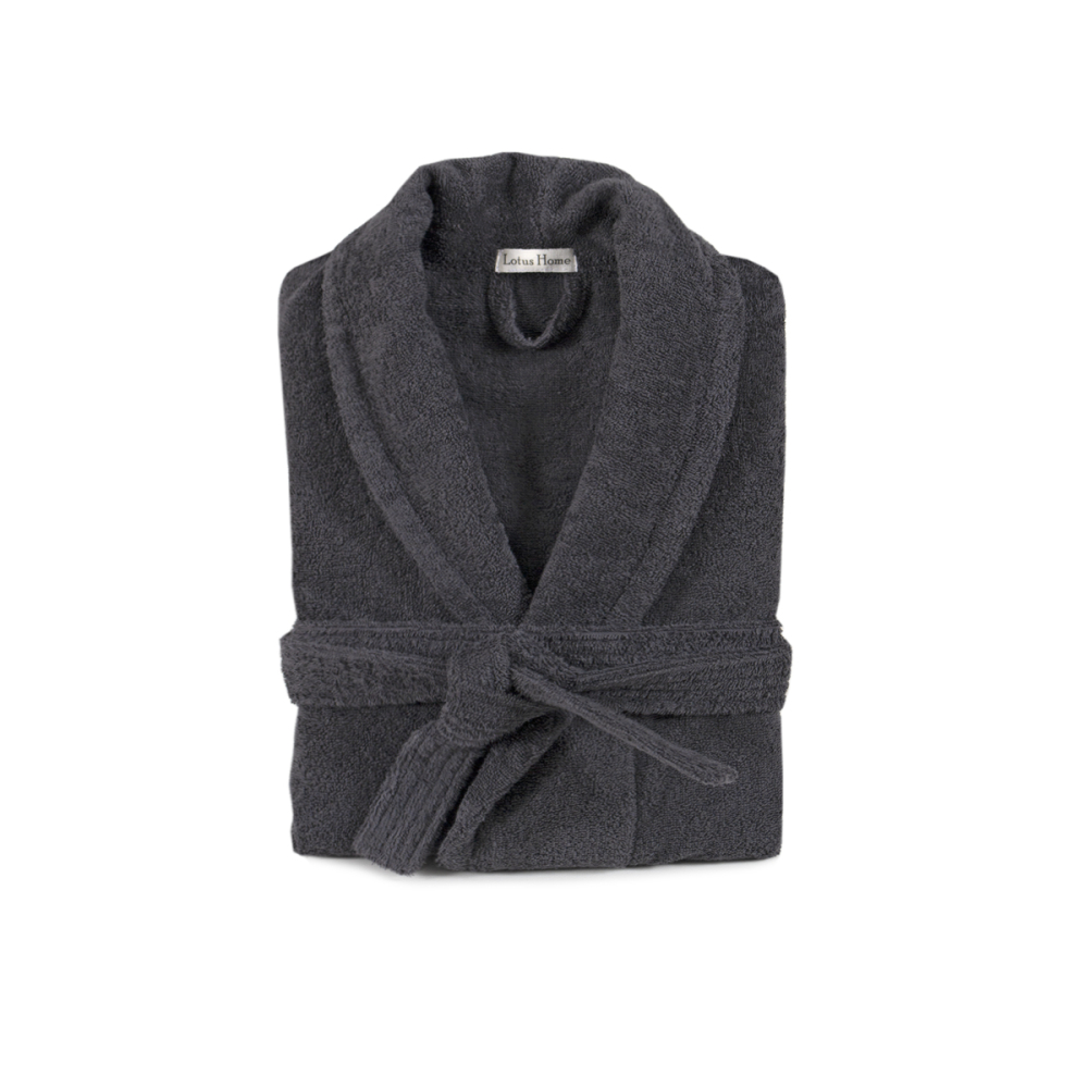 Халат махровий unisex Lotus Home - Basic New Line антрацит L