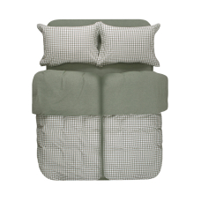 Постельное белье Lotus Home - Checked Gingham олива семейный