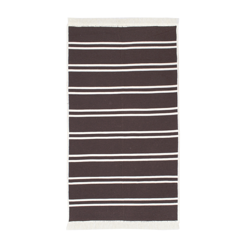 Килим Lotus Home - Infinity Stripe коричневий двосторонній 80*150