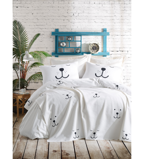 Покрывало пике Lotus Home Perfect - In Love белый 160*235