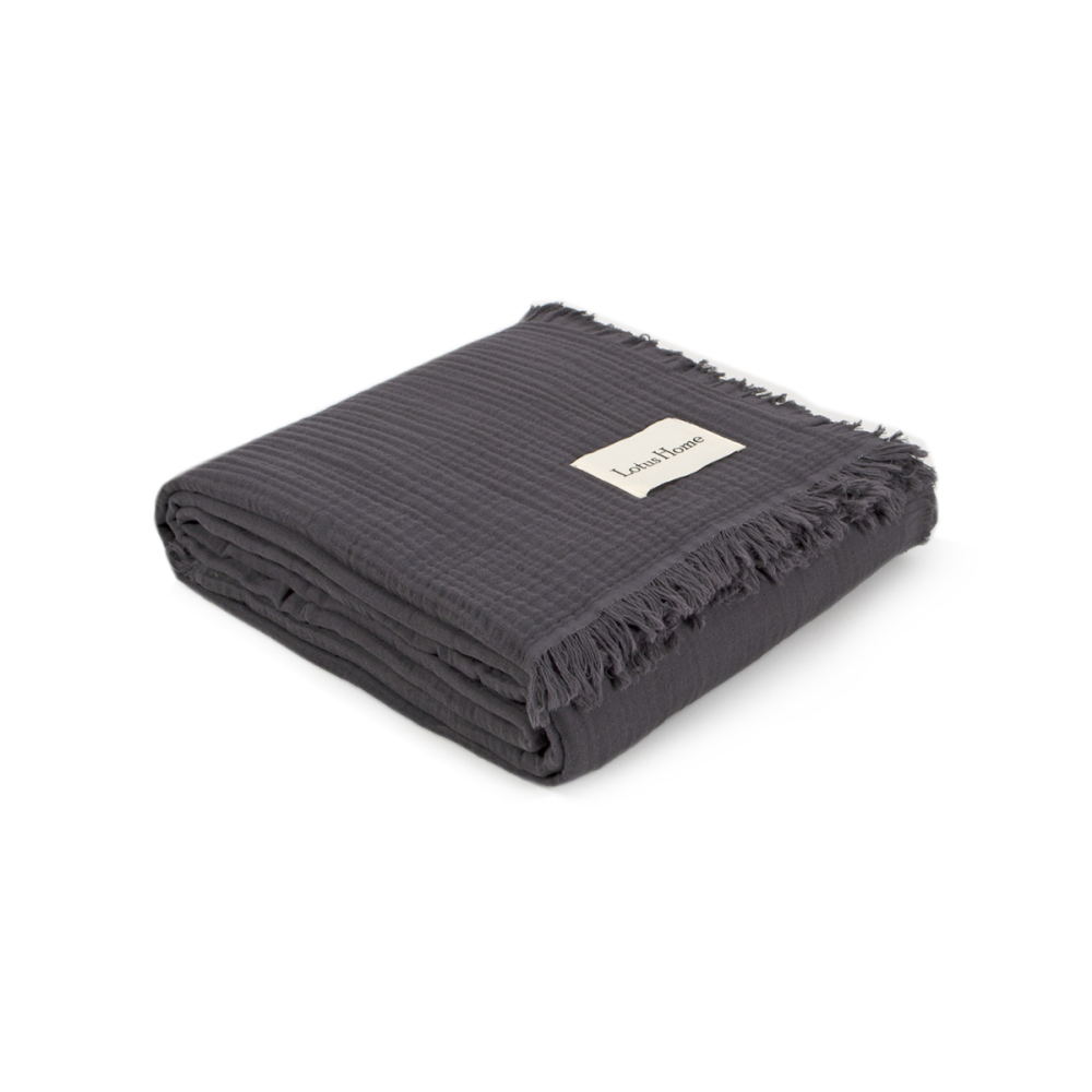 Покрывало Lotus Home - Napa muslin anthracite 200*220