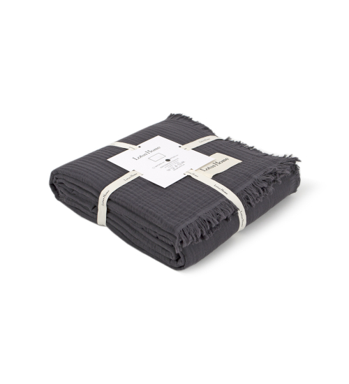 Покрывало Lotus Home - Napa muslin anthracite 200*220