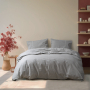 Постільна білизна Lotus Home - Premium Percale Stripe антрацит євро