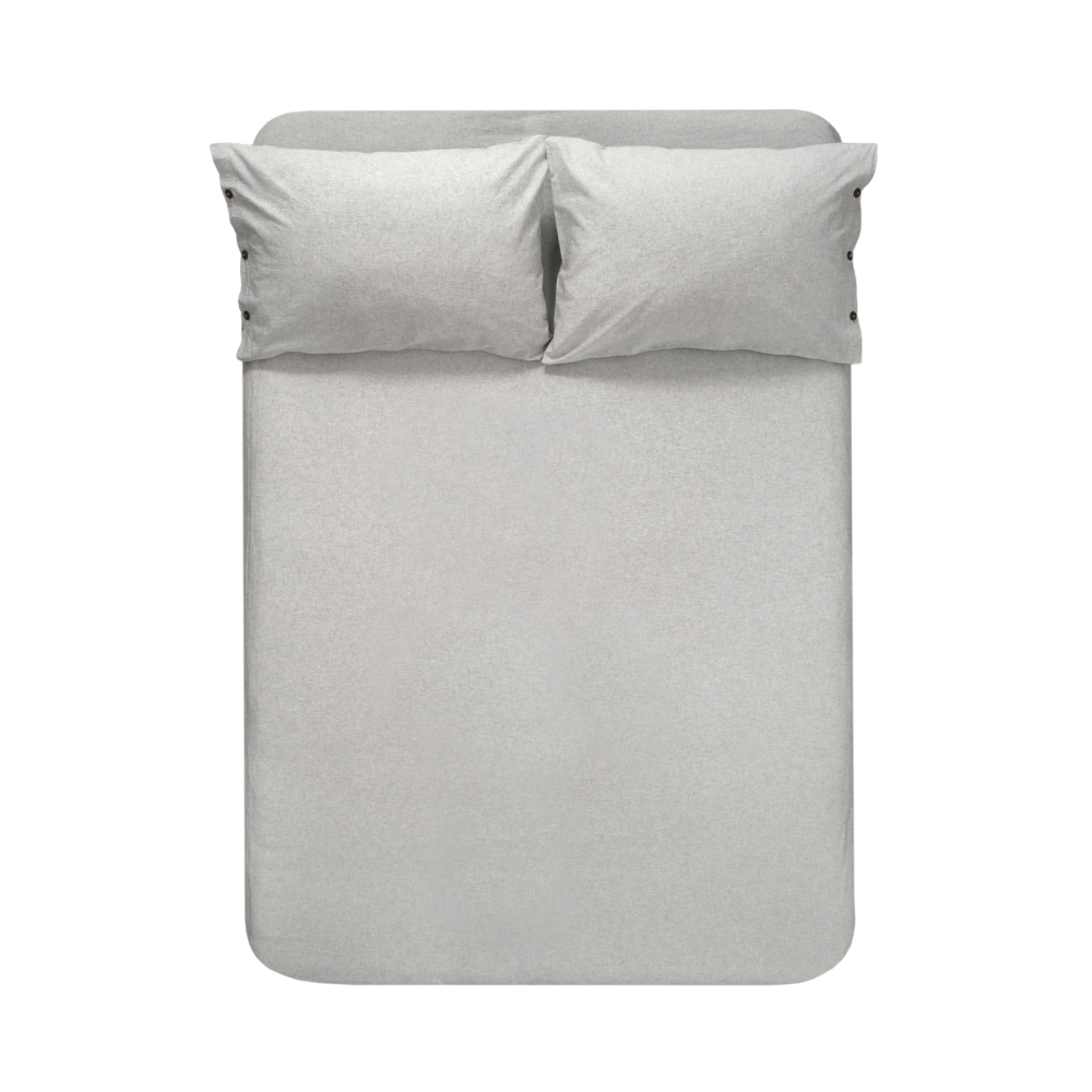 Простирадло з наволочками Lotus Home Washed Cotton - Light antracite 270*270