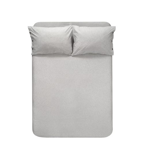 Простирадло з наволочками Lotus Home Washed Cotton - Light antracite 270*270