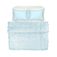 Постільна білизна Lotus Home Washed cotton - Kansas fly plus ментоловий євро