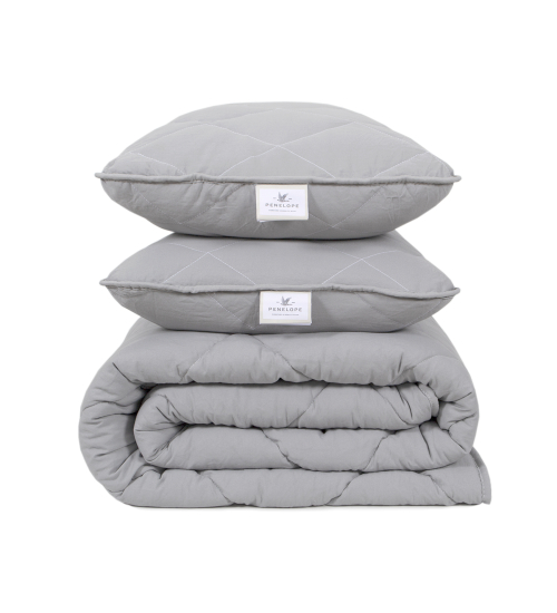 Набор одеяло с подушками Penelope - Colors in Comfort gray серый евро