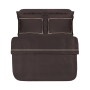 Постельное белье Dantela Vita сатин с вышивкой - Imge kahve коричневый семейный