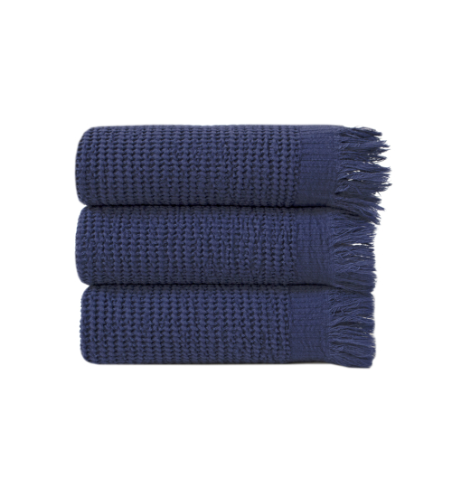 Полотенце Lotus Home - Rius navy синий 50*100