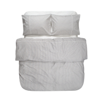 Постільна білизна Lotus Home - Premium Percale Stripe cірий євро