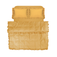 Постельное белье Lotus Home Washed cotton - Kansas fly горчичный евро