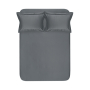 Простынь на резинке с наволочками сатин 300ТС Lotus Home - Carolina антрацит 160*200+50*70 (2)