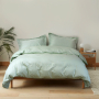 Постельное белье сатин Lotus Home - Dakota Modern ментоловый семейный