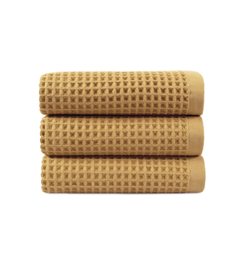 Полотенце Lotus Home - Waffle mustard горчичный 70*140