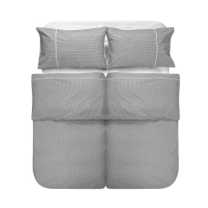 Постільна білизна Lotus Home - Premium Percale Stripe антрацит сімейний