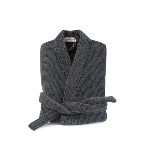 Халат-кімоно unisex Lotus Home - Bold Microcotton antrasit махровий S