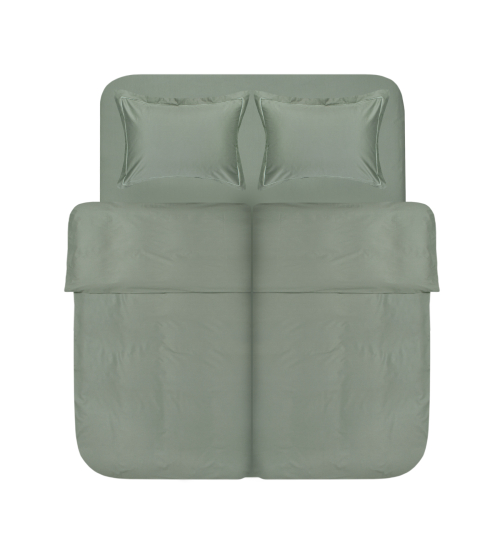 Постільна білизна сатин Lotus Home - Dakota Modern оливковий сімейний