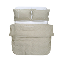 Постельное белье Lotus Home - Premium Percale Stripe хаки евро