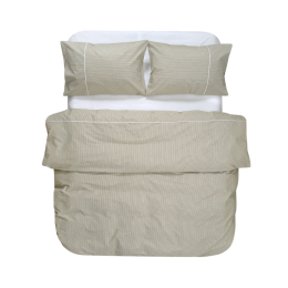 Постільна білизна Lotus Home - Premium Percale Stripe хакі євро
