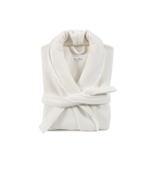 Халат unisex Lotus Home - Bold New Microcotton off white махровий L