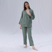 Домашній одяг Penelope - Serli kruvaze kimono kisa cagla зелений S-M