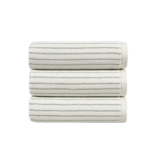 Полотенце Lotus Home Отель Premium - Microcotton Stripe Ecru-Sage 70*140 550 г/м²