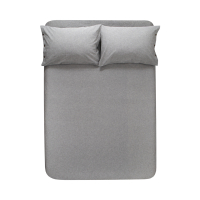 Простынь с наволочками Lotus Home Washed Cotton - Antracite 260*280
