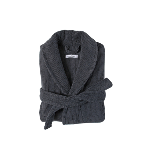 Халат unisex Lotus Home - Bold New Microcotton antrasit махровий L
