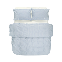 Постільна білизна Lotus Home - Premium Percale Stripe блакитний євро