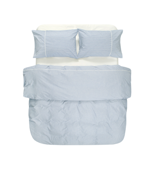 Постельное белье Lotus Home - Premium Percale Stripe голубой евро