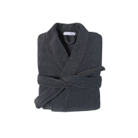 Халат-кімоно unisex Lotus Home - Bold New Microcotton antrasit махровий S/M