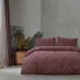 Постельное белье Lotus Home Washed cotton - Kansas бургунди евро
