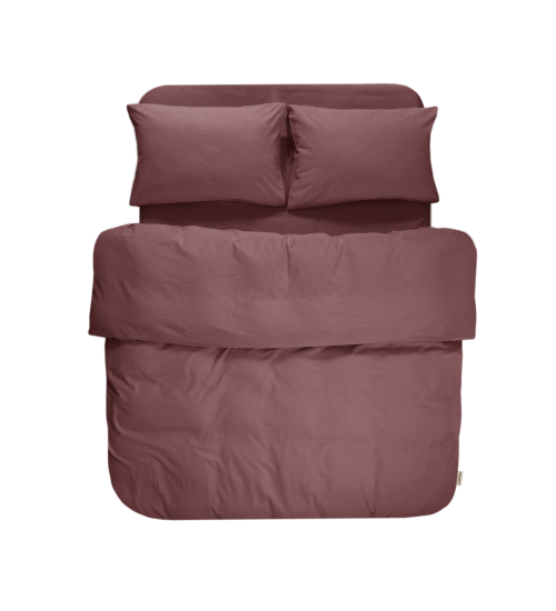 Постельное белье Lotus Home Washed cotton - Kansas бургунди евро