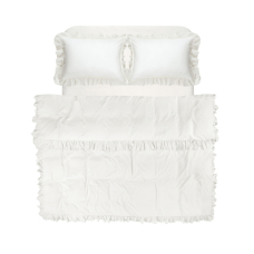 Постільна білизна Lotus Home Washed cotton - Kansas fly молочний євро