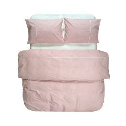 Постільна білизна Lotus Home - Premium Percale Stripe рожевий євро