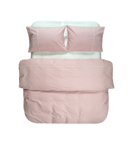 Постельное белье Lotus Home - Premium Percale Stripe розовый евро