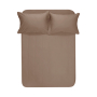 Простынь на резинке с наволочками сатин Lotus Home - Dakota Modern кофе 180*200+50*70 (2)