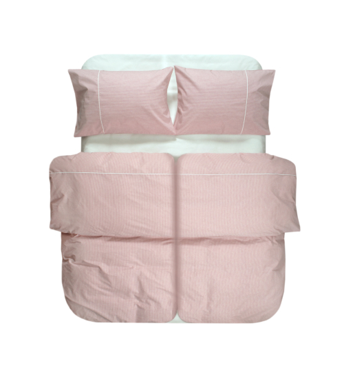 Постельное белье Lotus Home - Premium Percale Stripe розовый семейный