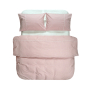 Постільна білизна Lotus Home - Premium Percale Stripe рожевий сімейний