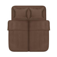Постельное белье сатин Lotus Home - Dakota Modern шоколодный семейный