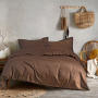 Постельное белье сатин Lotus Home - Dakota Modern шоколодный семейный